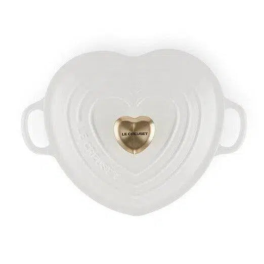 Panela Le Creuset Coração Cotton com Pegador Dourado 1,9L 20cm