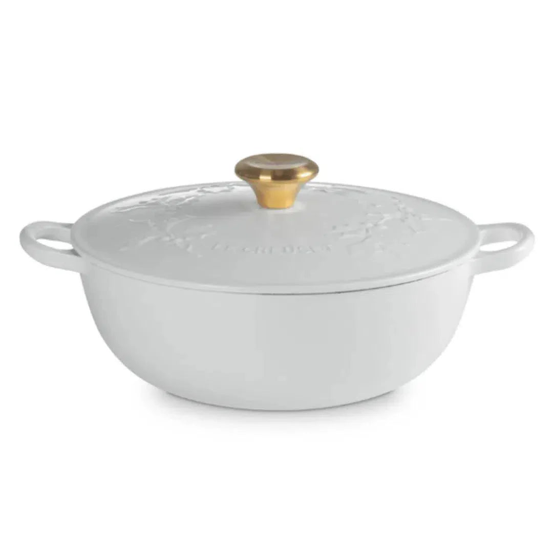Panela Le Creuset Marmita Tradicional Holly Cotton com Pegador Dourado 26cm