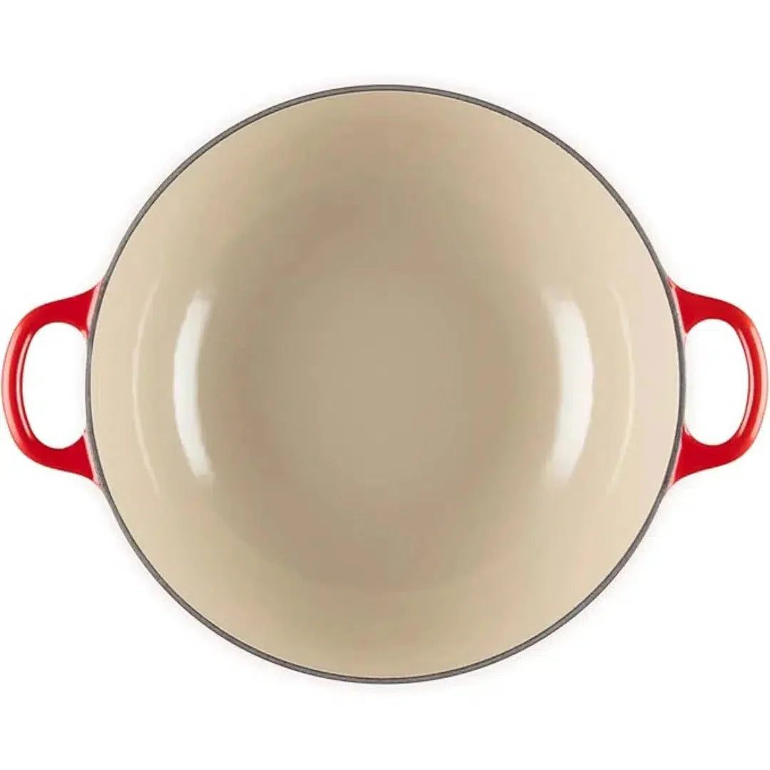 Panela Le Creuset Marmita Tradicional Holly Vermelha com Pegador Dourado 26cm