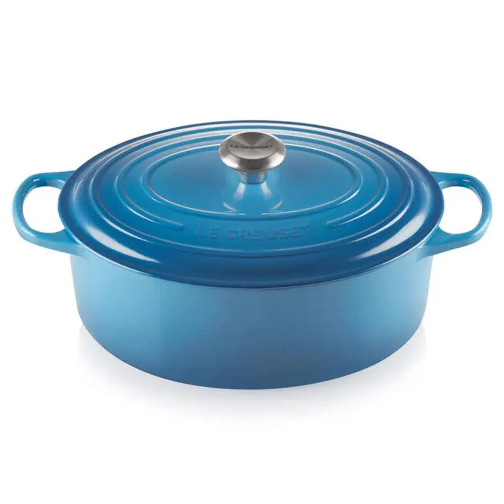 Panela Le Creuset Oval Signature Azul Marseille 6,3L 31cm