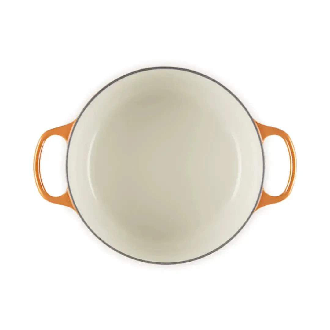 Panela Le Creuset Redonda Signature Flamme Dorée com Pegador Dourado 4,2L 24cm