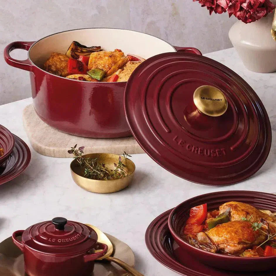 Panela Le Creuset Redonda Signature Rhone com Pegador Dourado 2,4L 20cm