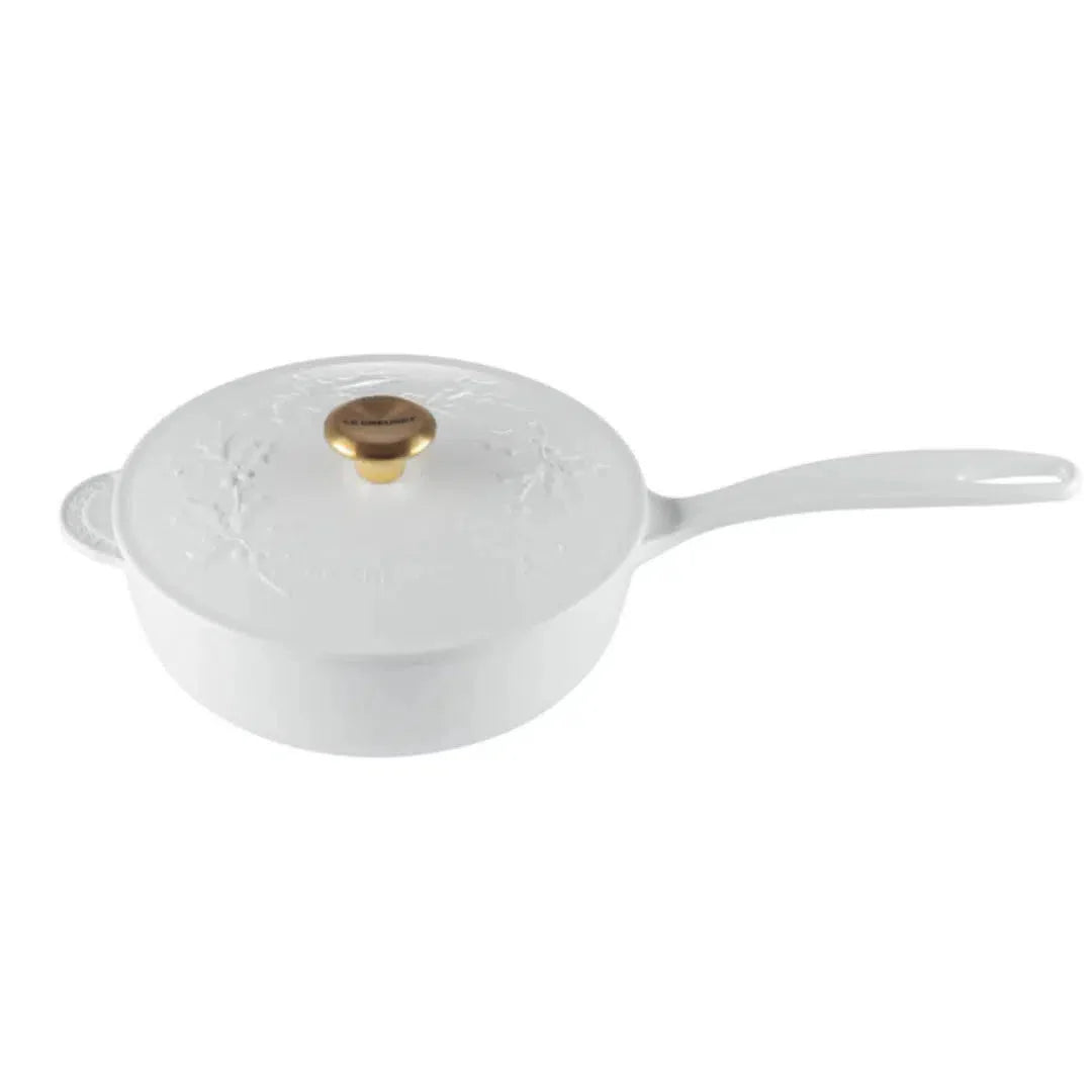 Panela Le Creuset Sautese Cotton com Pegador Dourado 21cm 2L Holly Collection