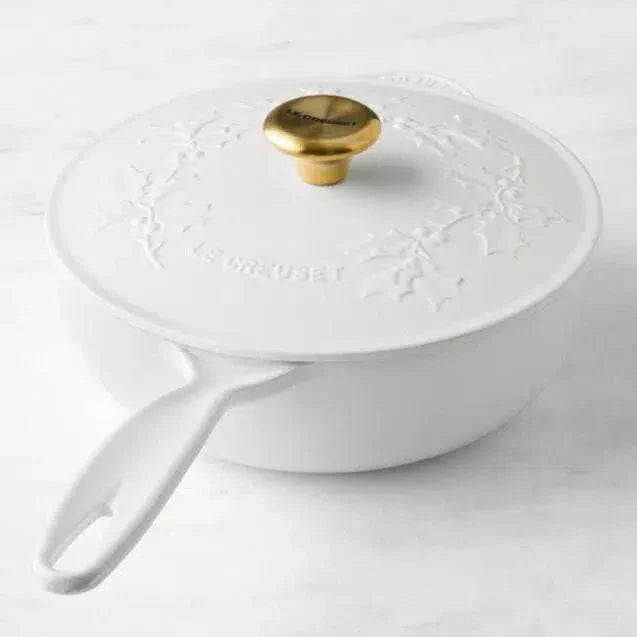 Panela Le Creuset Sautese Cotton com Pegador Dourado 21cm 2L Holly Collection