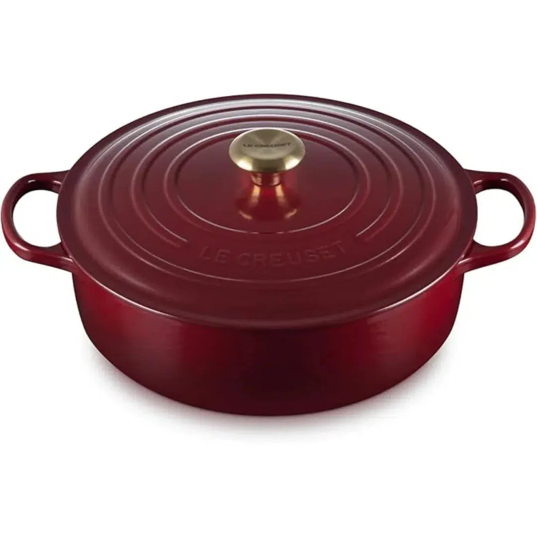 Panela Le Creuset para Risotto Signature Rhone com Pegador Dourado 6,2L 30cm