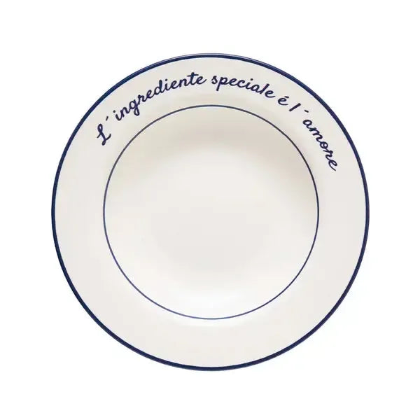 Prato Fundo Aquarelle Cerâmica Speciale Azul 25cm Copa&Cia