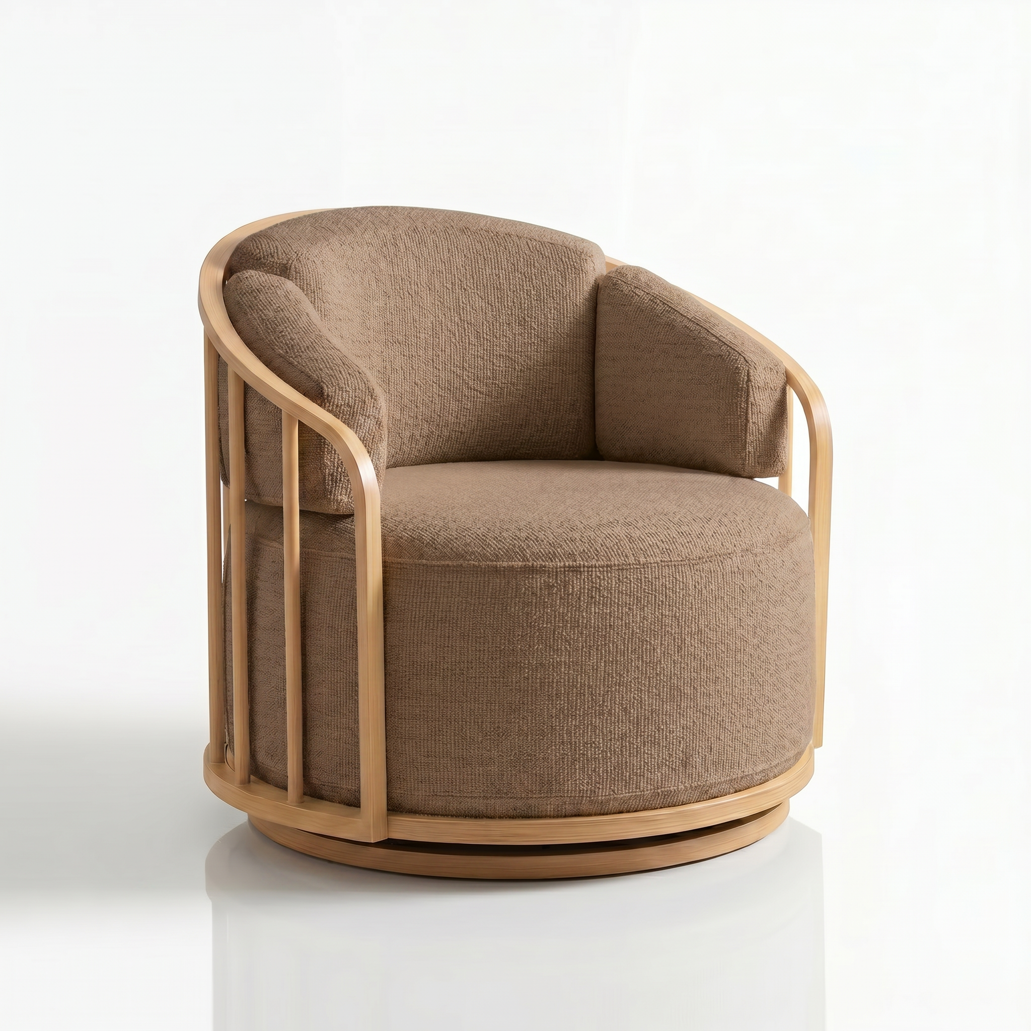 Poltrona Giratória Bouclé Aura