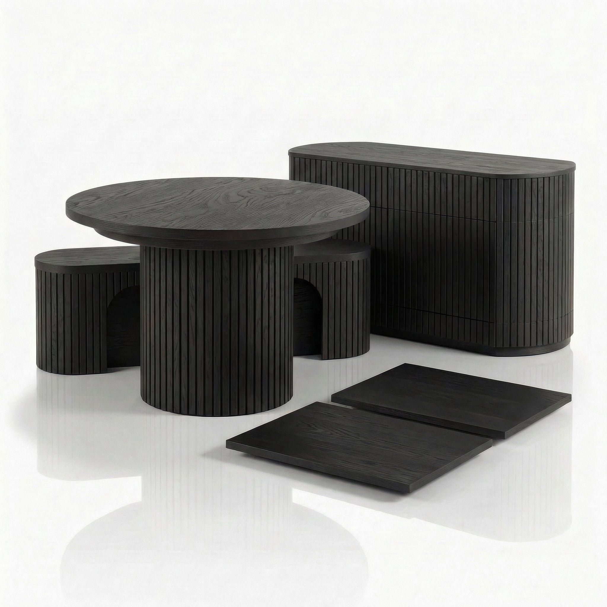 Mesa Expansível Oval Adapt em MDF