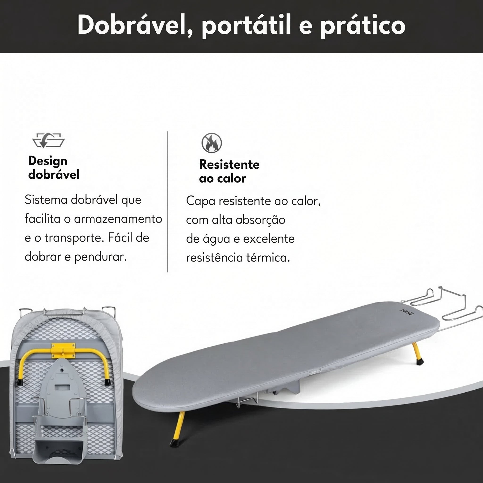 Tabua De Passar Portábua Dobrável e Portátil