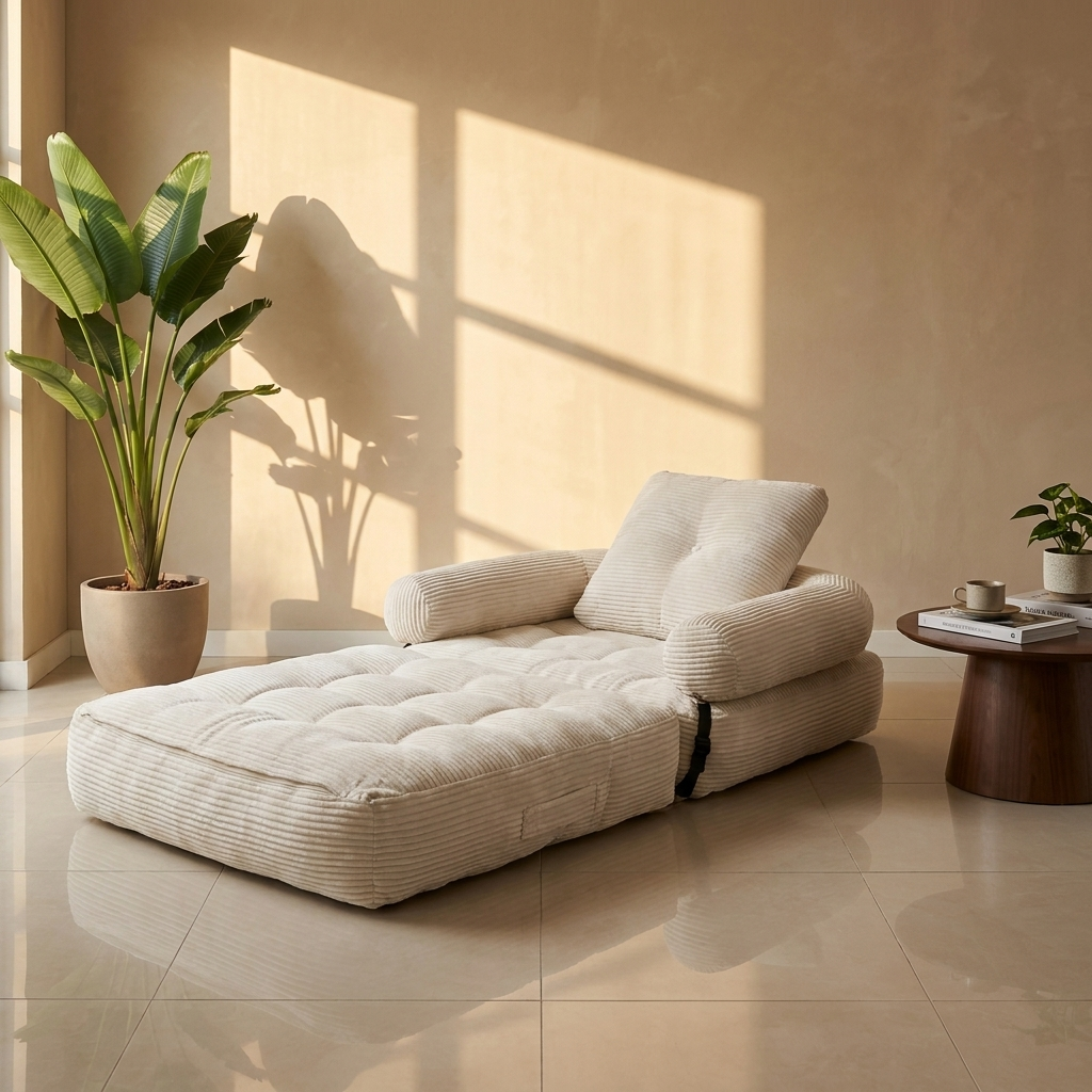 Poltrona-Cama Avverato Nuvem em Cotelê