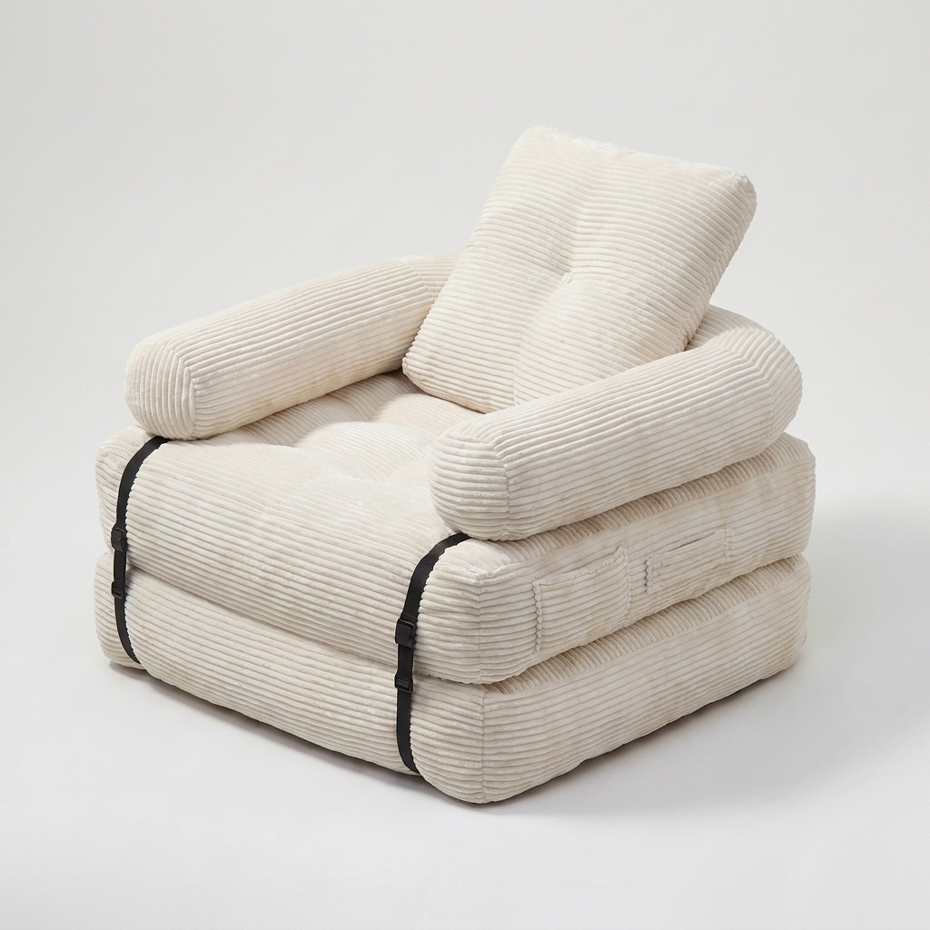 Poltrona-Cama Avverato Nuvem em Cotelê
