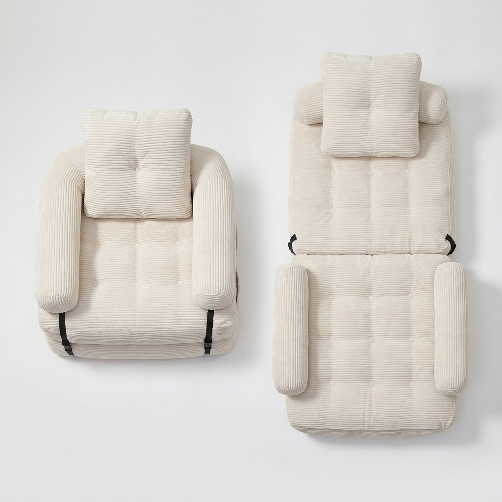 Poltrona-Cama Avverato Nuvem em Cotelê