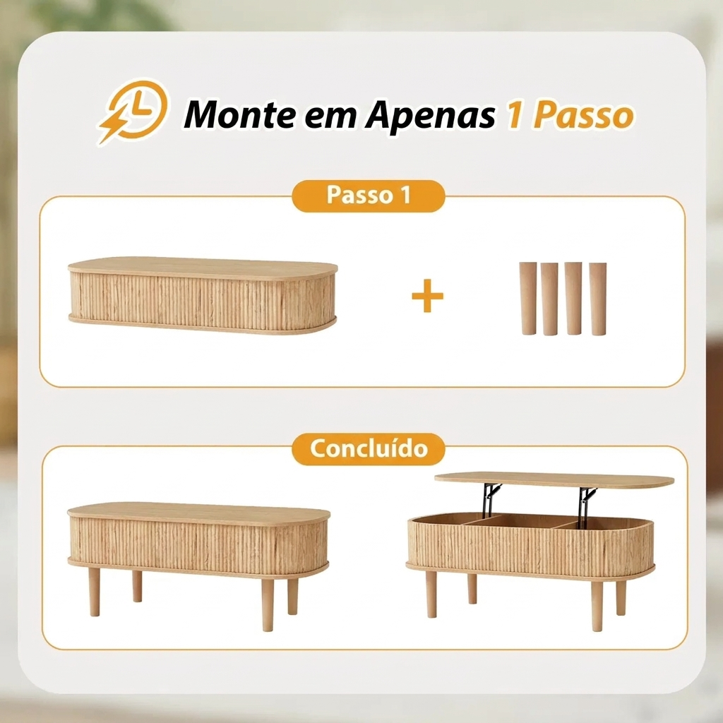 Mesa de Centro Modular Ripado