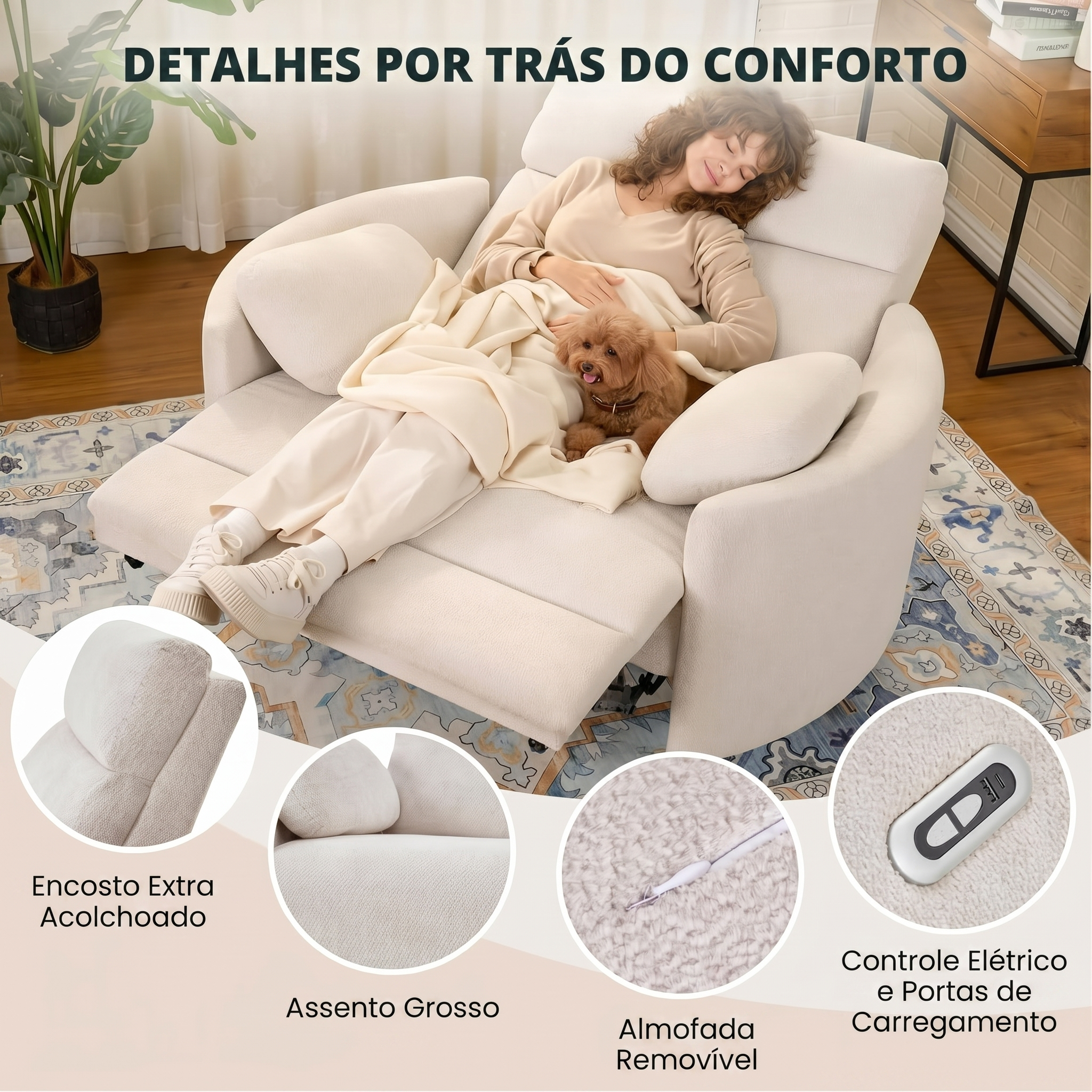 Poltrona Elétrica Reclinável Grand Mochi