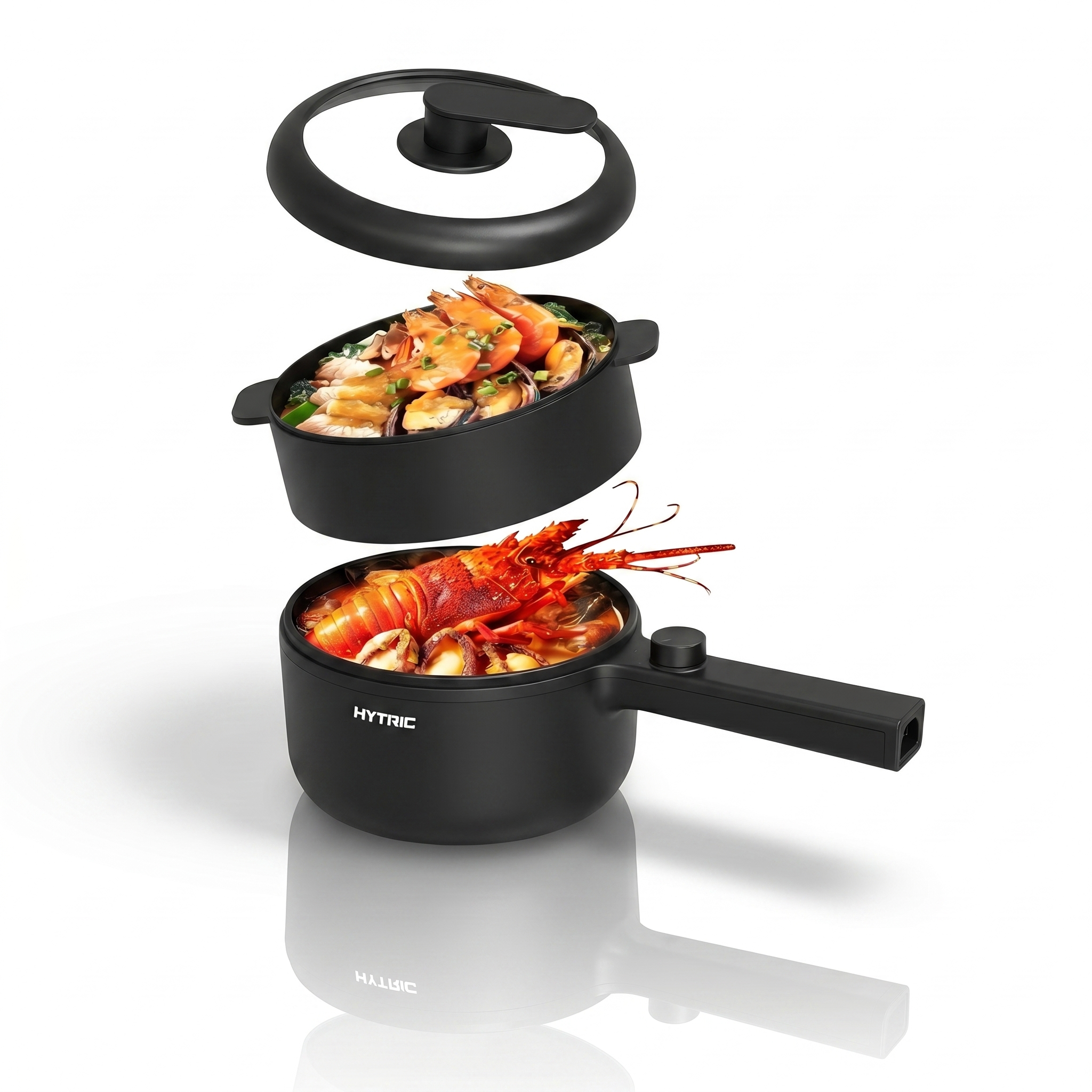 Eletrochef - Panela Elétrica Portátil com Cesto a Vapor