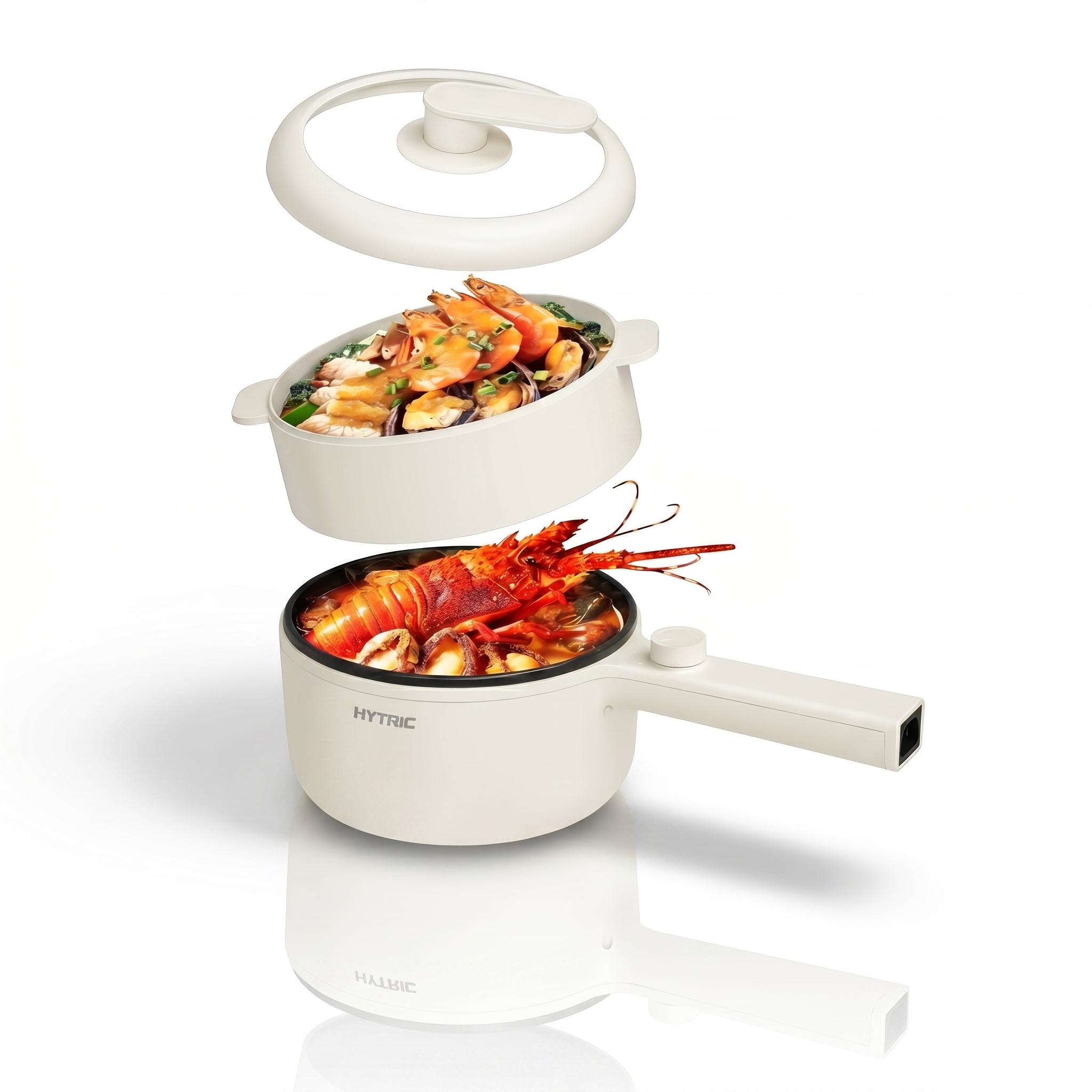 Eletrochef - Panela Elétrica Portátil com Cesto a Vapor