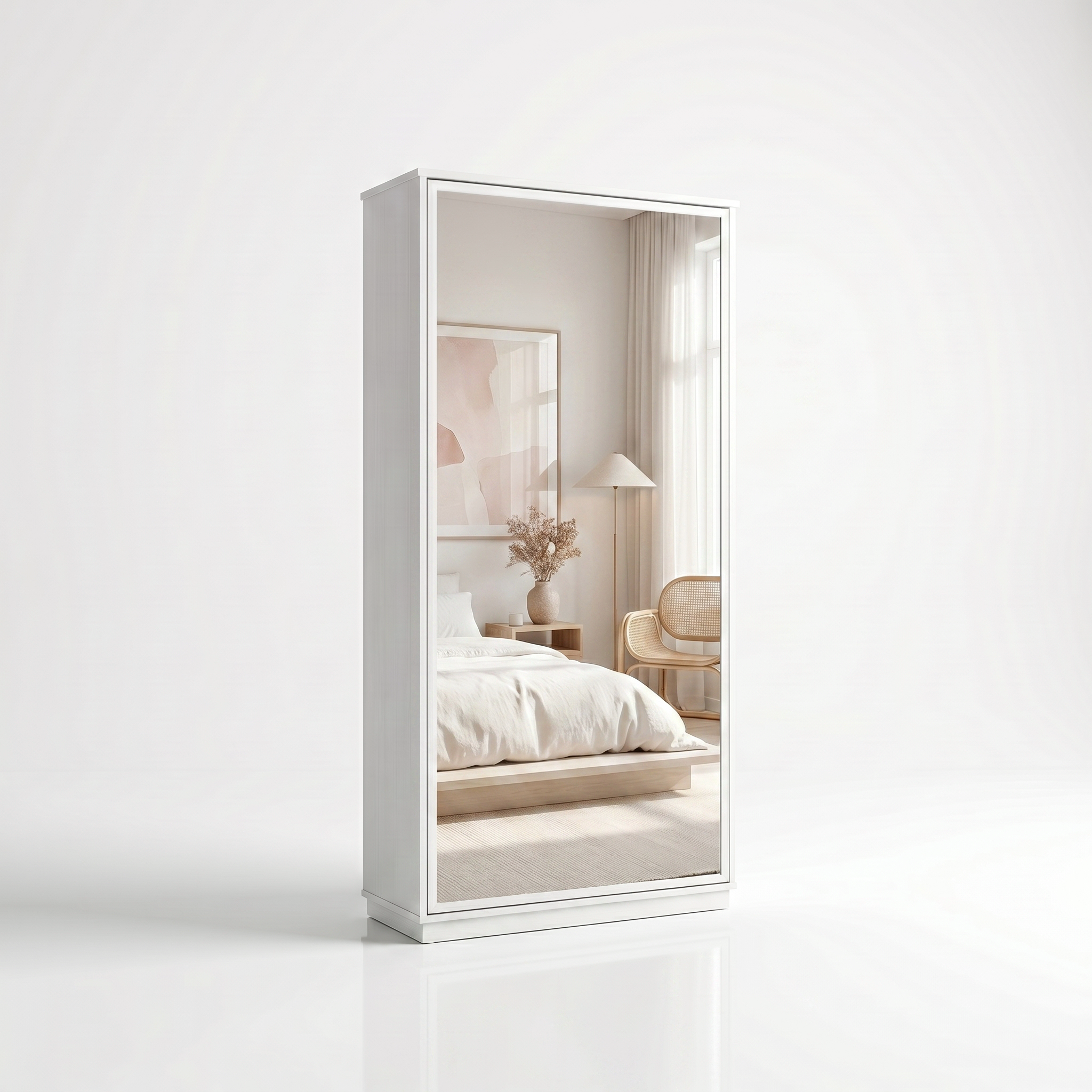 Sapateira Giratória com Espelho - MDF 180x75