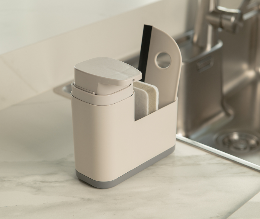 Kit Lavare Pro 3 em 1  - Escorredor, Dispenser e Lixeira