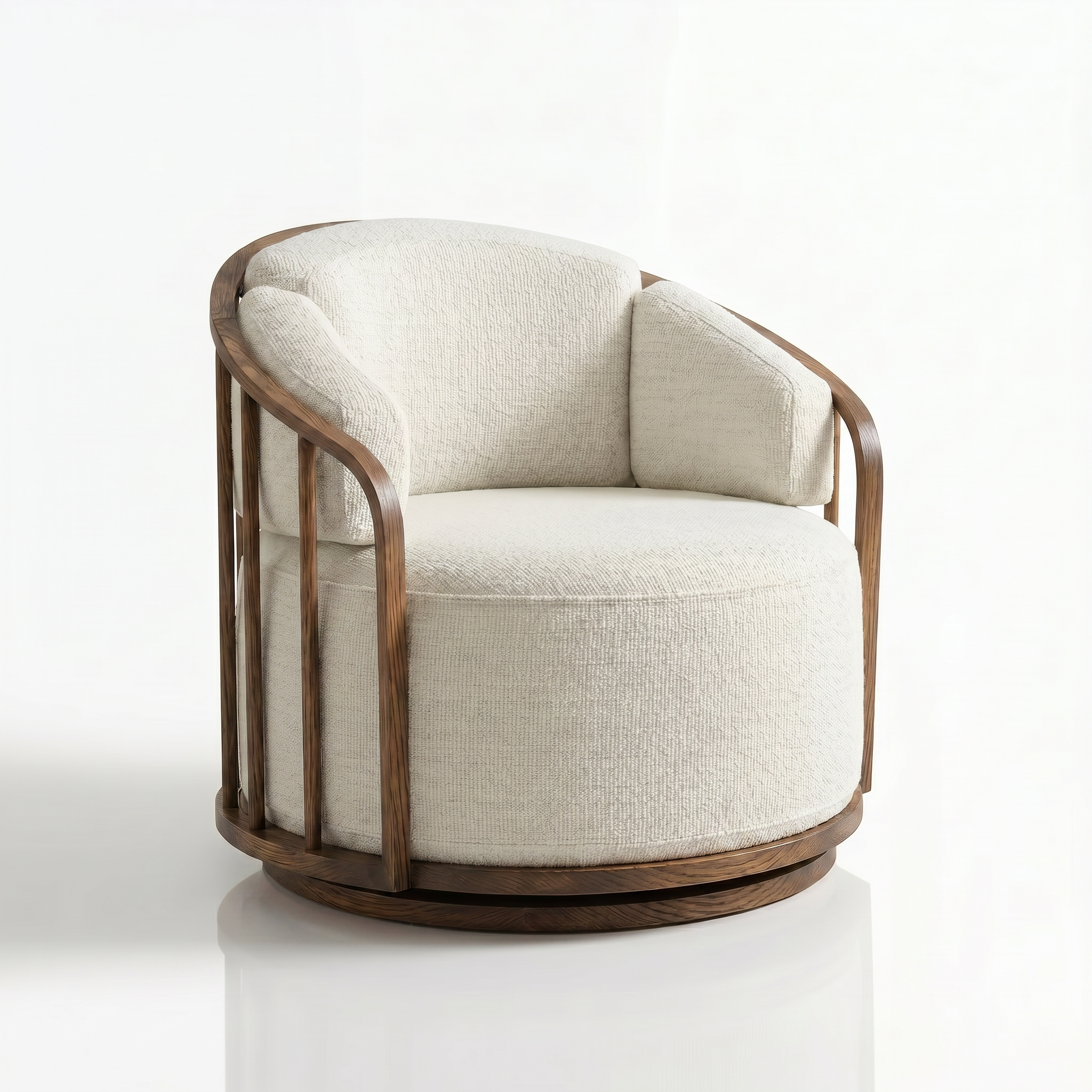 Poltrona Giratória Bouclé Aura